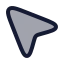Cursor icon with duotone rounded style