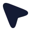 Cursor icon with solid rounded style