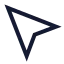 Cursor icon with stroke sharp style