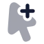 Cursoraddselection icon with bulk rounded style