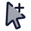 Cursoraddselection icon with duotone standard style