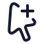 Cursoraddselection icon with stroke rounded style