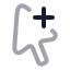 Cursoraddselection icon with twotone rounded style