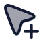 Cursoraddselection icon with duotone rounded style