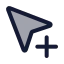 Cursoraddselection icon with duotone standard style