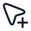 Cursoraddselection icon with stroke rounded style