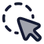 Cursorcircleselection icon with duotone rounded style