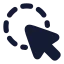 Cursorcircleselection icon with solid rounded style