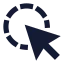 Cursorcircleselection icon with solid sharp style