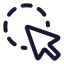 Cursorcircleselection icon with stroke standard style