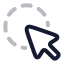 Cursorcircleselection icon with twotone rounded style
