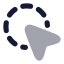 Cursorcircleselection icon with bulk rounded style