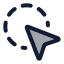 Cursorcircleselection icon with duotone standard style