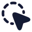 Cursorcircleselection icon with solid rounded style