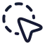Cursorcircleselection icon with stroke rounded style