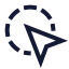 Cursorcircleselection icon with stroke sharp style