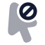 Cursordisabled icon with bulk rounded style