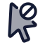 Cursordisabled icon with duotone standard style