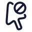 Cursordisabled icon with stroke rounded style