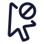 Cursordisabled icon with stroke standard style
