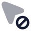Cursordisabled icon with bulk rounded style