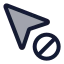 Cursordisabled icon with duotone standard style