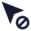 Cursordisabled icon with solid sharp style