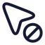 Cursordisabled icon with stroke rounded style