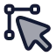 Cursoredit icon with duotone rounded style