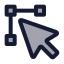 Cursoredit icon with duotone standard style