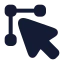 Cursoredit icon with solid rounded style