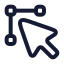 Cursoredit icon with stroke rounded style