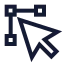 Cursoredit icon with stroke sharp style