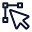 Cursoredit icon with stroke standard style