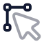 Cursoredit icon with twotone rounded style