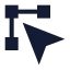 Cursoredit icon with solid sharp style