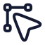 Cursoredit icon with stroke rounded style