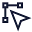 Cursoredit icon with stroke sharp style