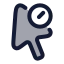 Cursorhold icon with duotone rounded style