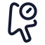 Cursorhold icon with stroke rounded style