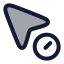 Cursorhold icon with duotone rounded style