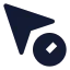 Cursorhold icon with solid sharp style