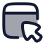 Cursorinwindow icon with duotone rounded style