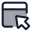 Cursorinwindow icon with duotone standard style