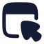 Cursorinwindow icon with solid rounded style
