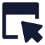 Cursorinwindow icon with solid sharp style