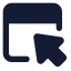 Cursorinwindow icon with solid standard style