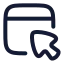 Cursorinwindow icon with stroke rounded style