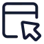 Cursorinwindow icon with stroke standard style