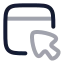 Cursorinwindow icon with twotone rounded style